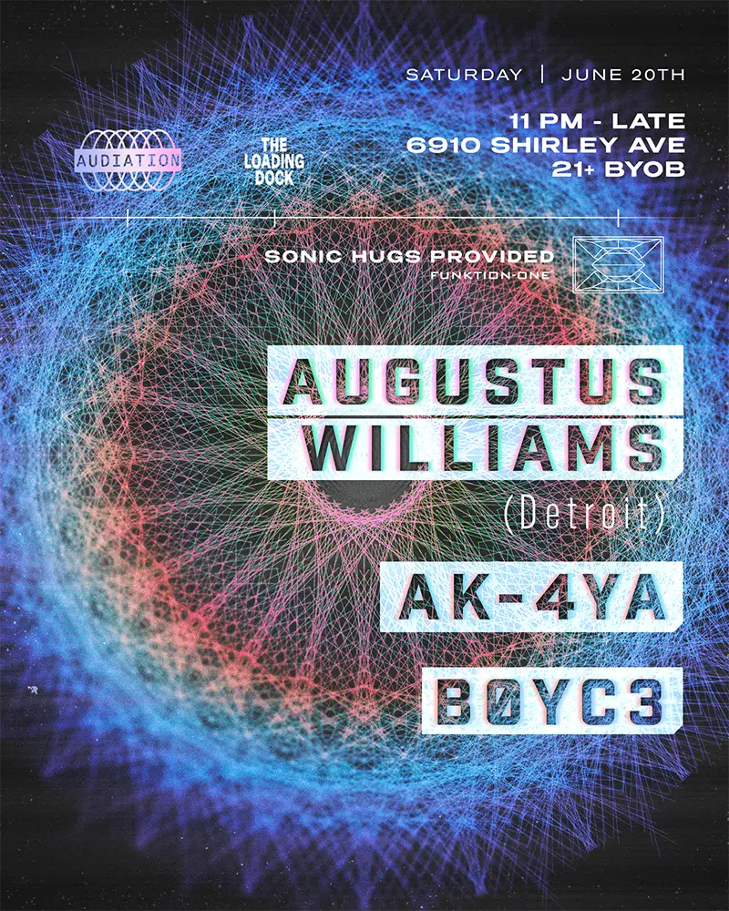 Audiation welcomes Augustus Williams flyer